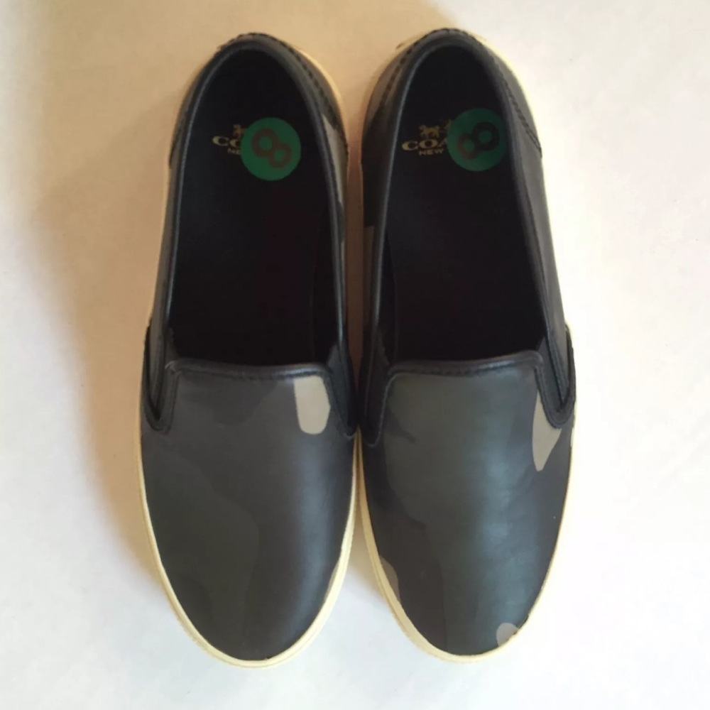 COACH Chrissy Camo Slip On Sneakers Shoes NWOT - Picture 3 of 7